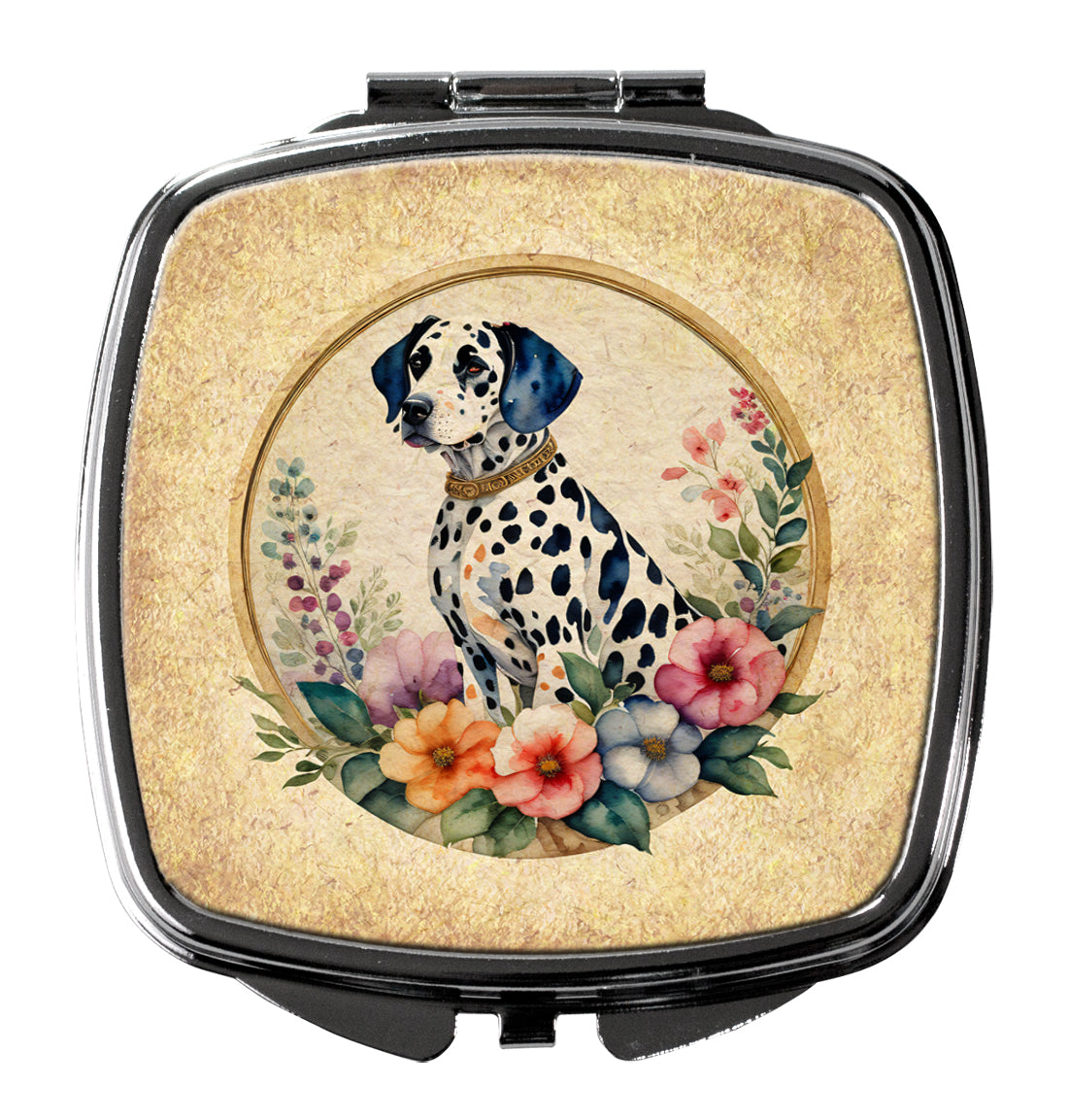 Buy this Dalmatian and Flowers Compact Mirror
