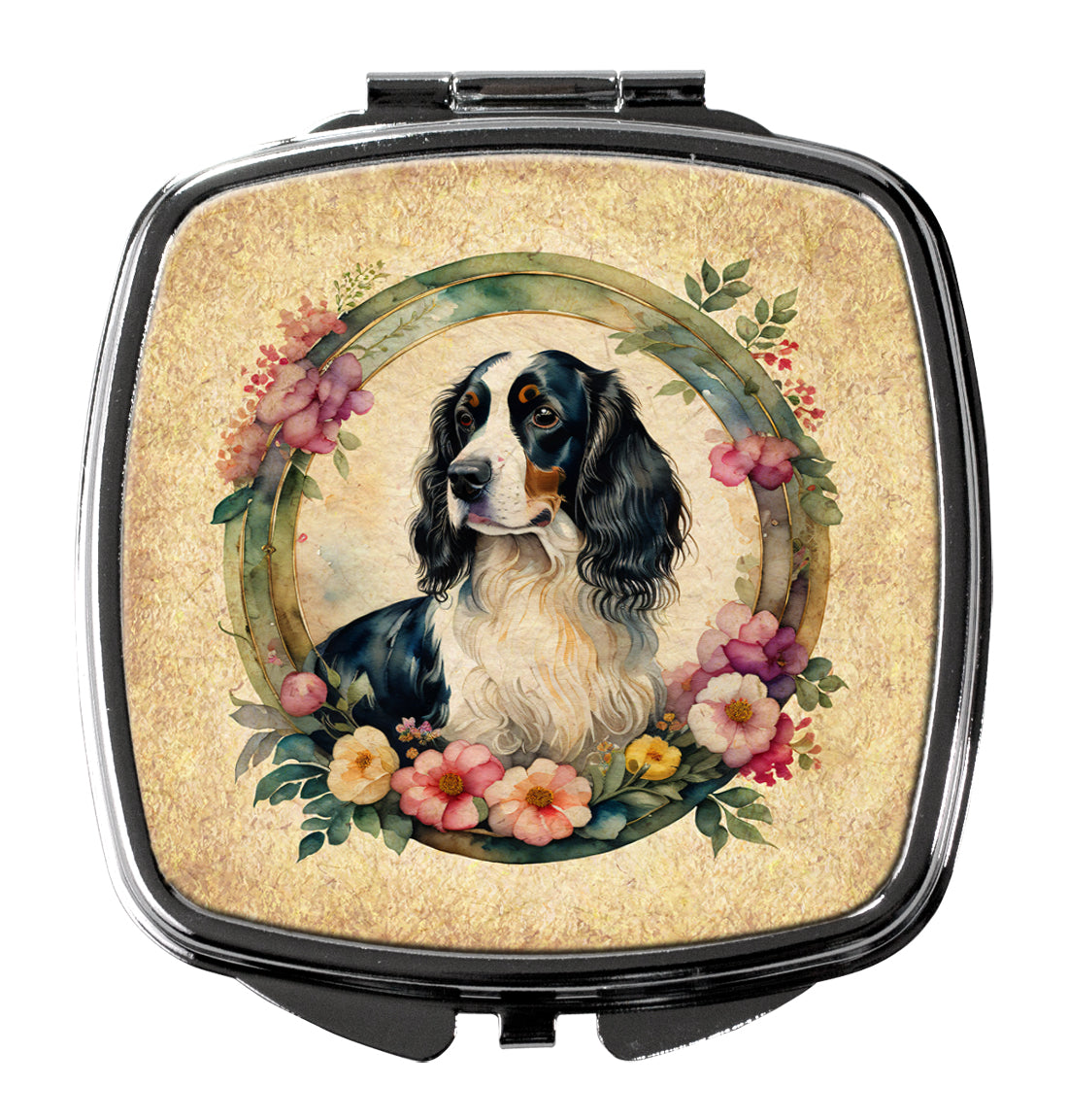 Buy this English Springer Spaniel and Flowers Compact Mirror