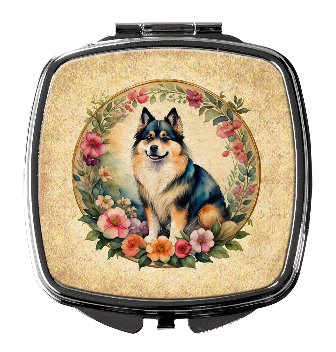 Buy this Finnish Lapphund and Flowers Compact Mirror