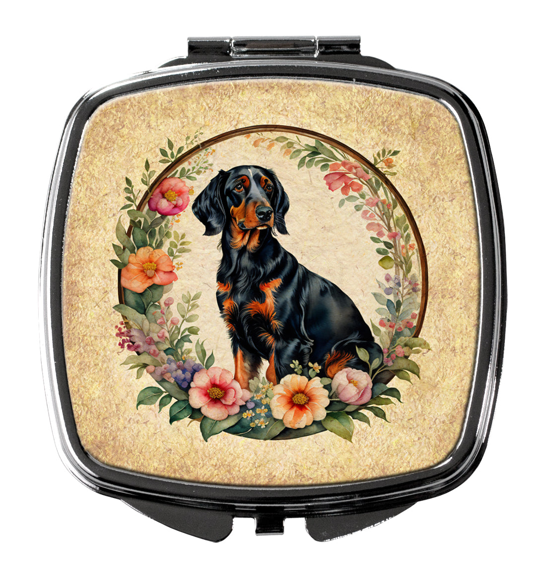 Buy this Gordon Setter and Flowers Compact Mirror