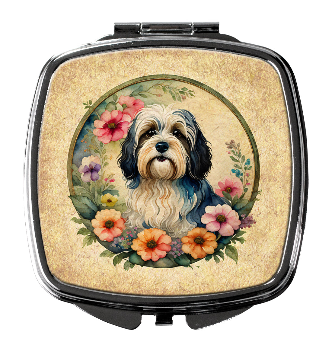 Buy this Havanese and Flowers Compact Mirror