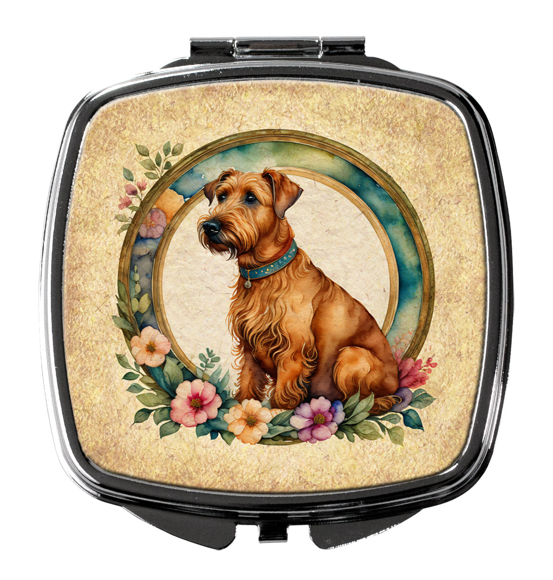 Buy this Irish Terrier and Flowers Compact Mirror