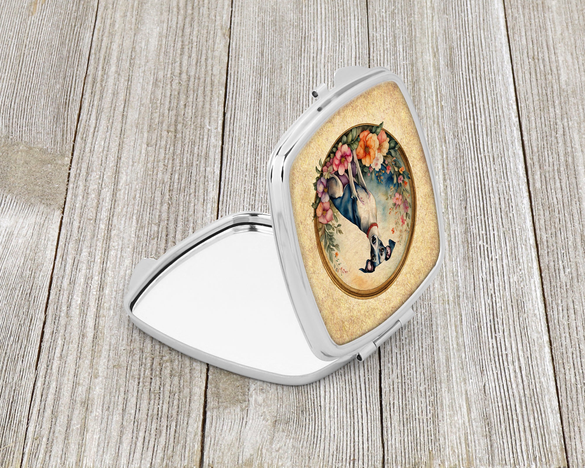Buy this Italian Greyhound and Flowers Compact Mirror