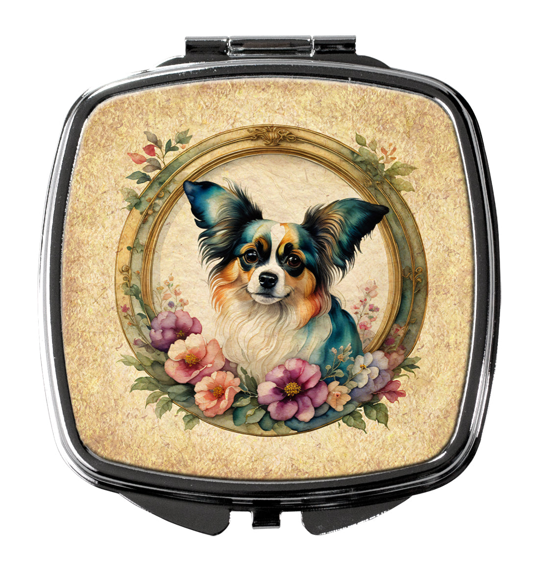 Buy this Papillon and Flowers Compact Mirror