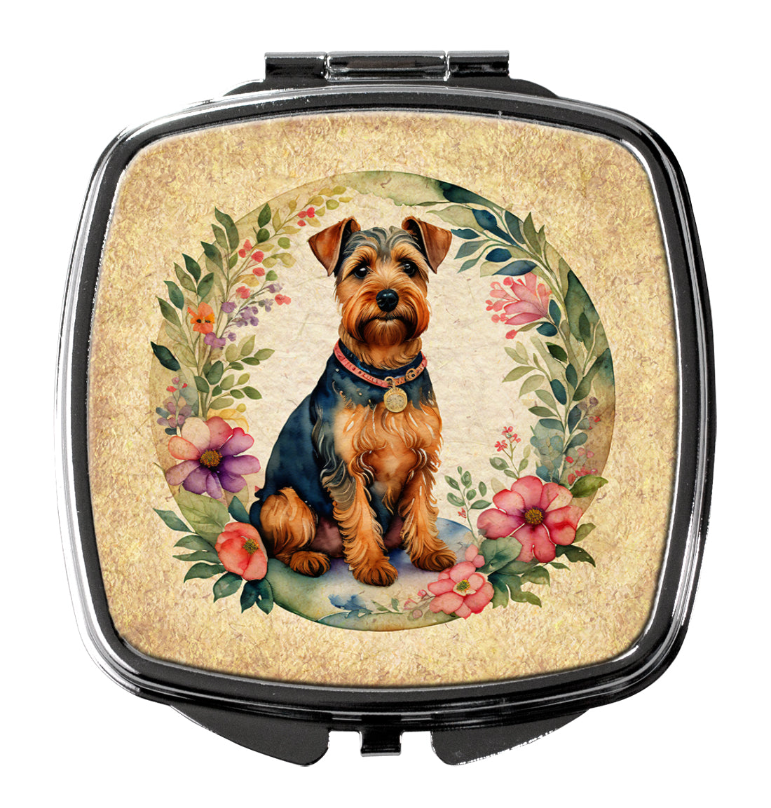 Buy this Welsh Terrier and Flowers Compact Mirror