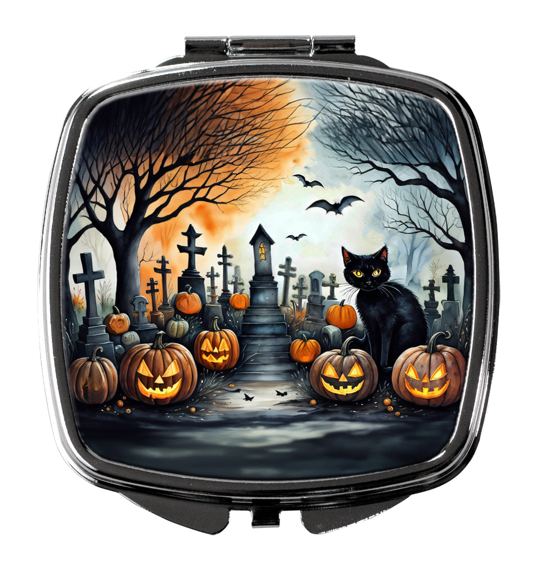 Buy this Black Cat Spooky Halloween Compact Mirror