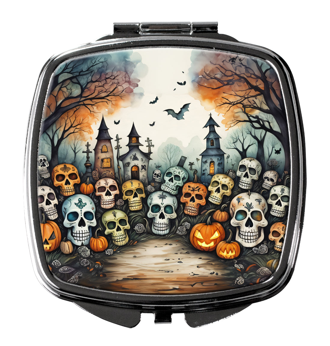 Buy this Calaveras Sugar Skulls Spooky Halloween Compact Mirror