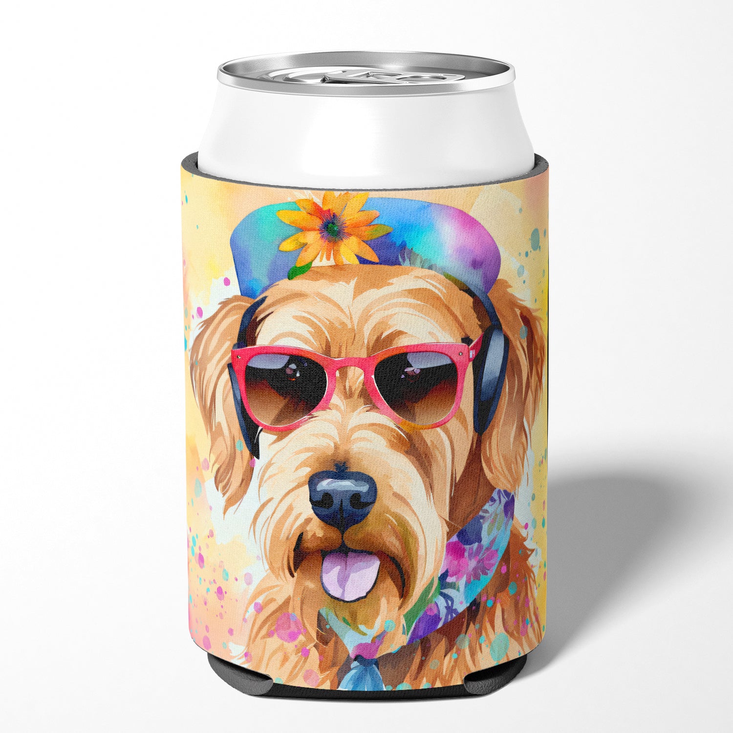 Buy this Airedale Terrier Hippie Dawg Can or Bottle Hugger