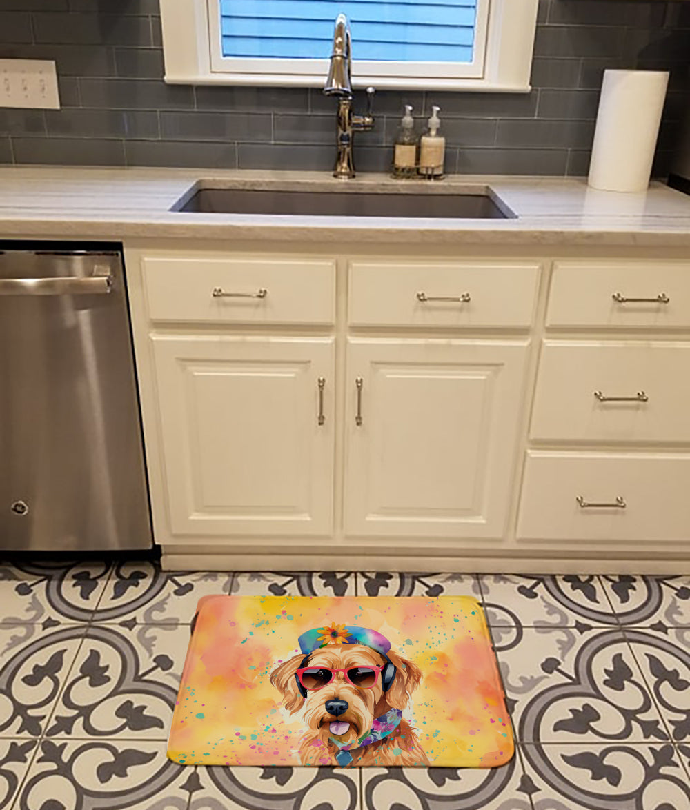 Airedale Terrier Hippie Dawg Memory Foam Kitchen Mat