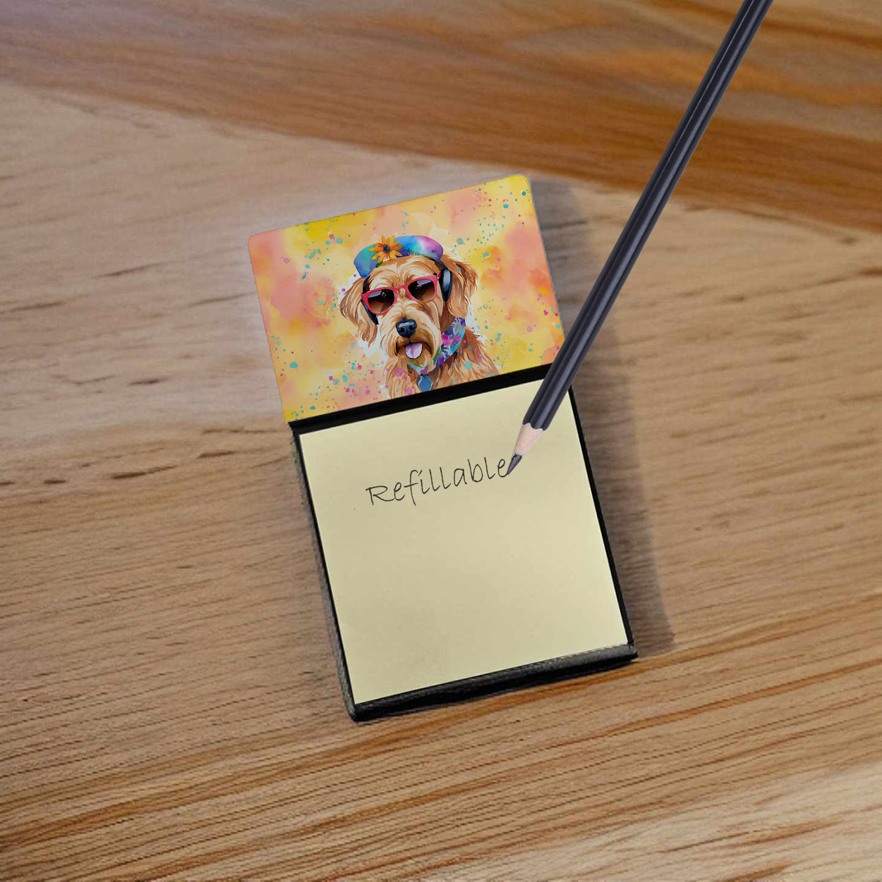 Buy this Airedale Terrier Hippie Dawg Sticky Note Holder