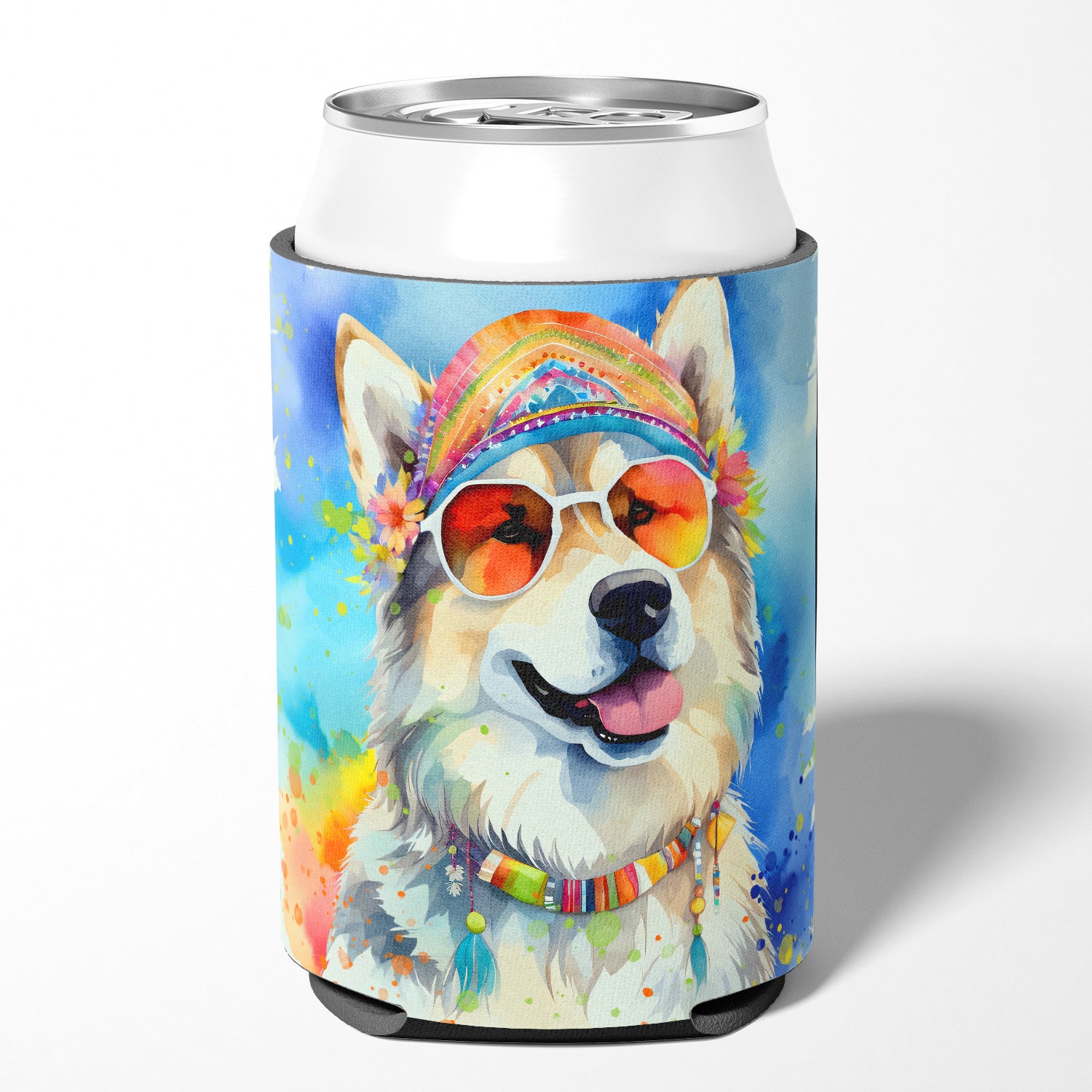 Buy this Alaskan Malamute Hippie Dawg Can or Bottle Hugger