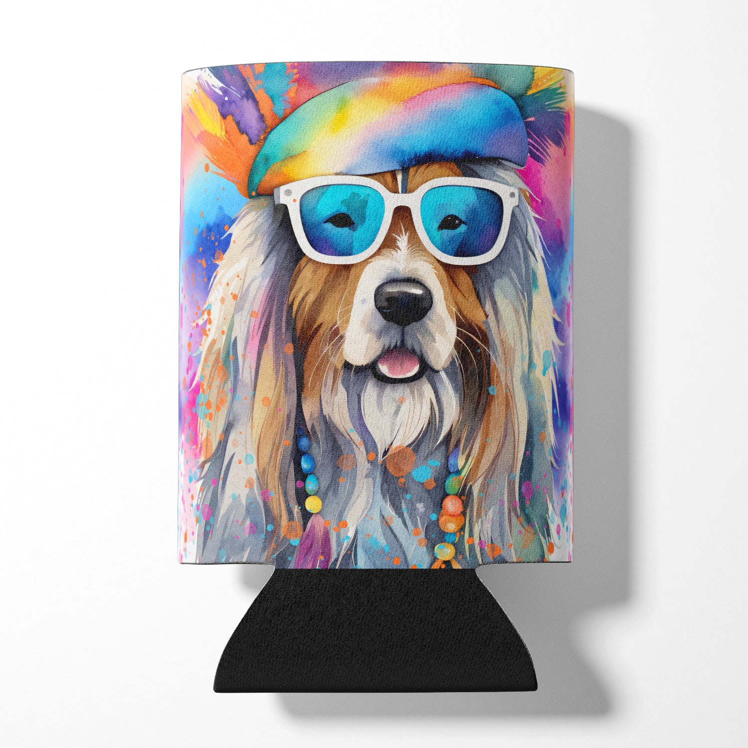 Buy this Bearded Collie Hippie Dawg Can or Bottle Hugger