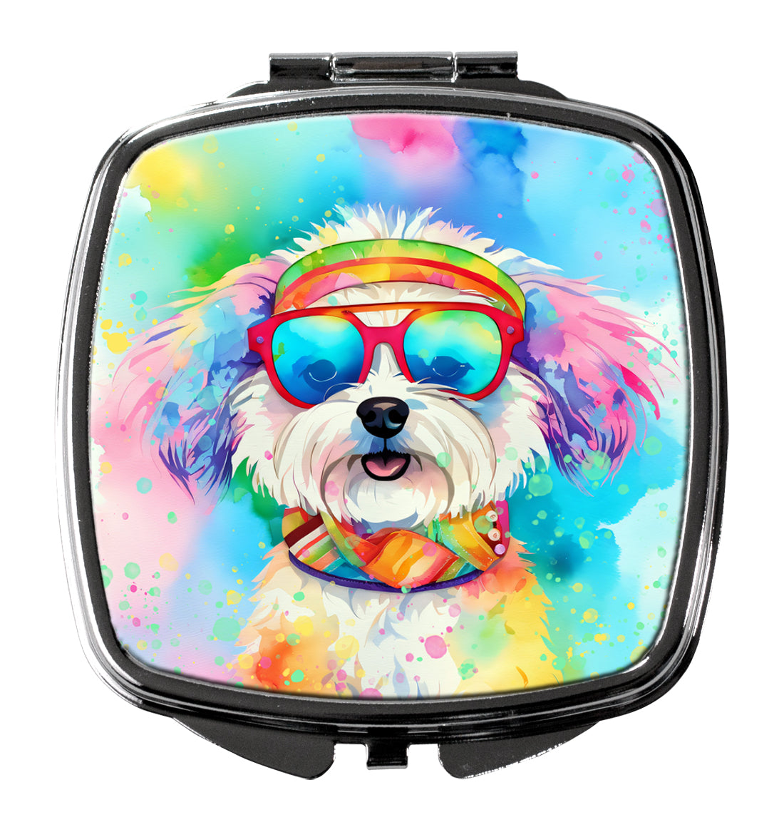 Buy this Bichon Frise Hippie Dawg Compact Mirror