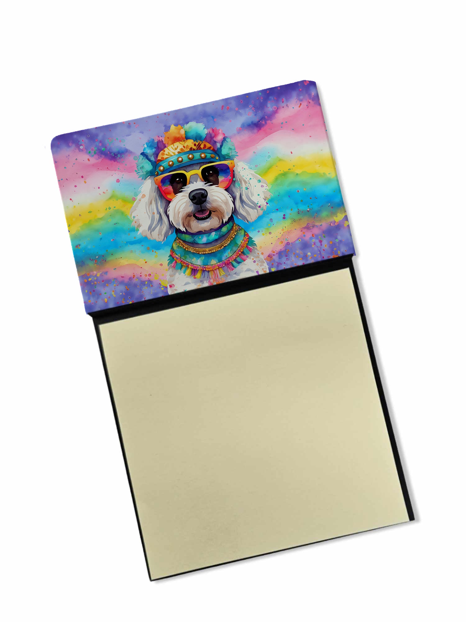 Buy this Bichon Frise Hippie Dawg Sticky Note Holder
