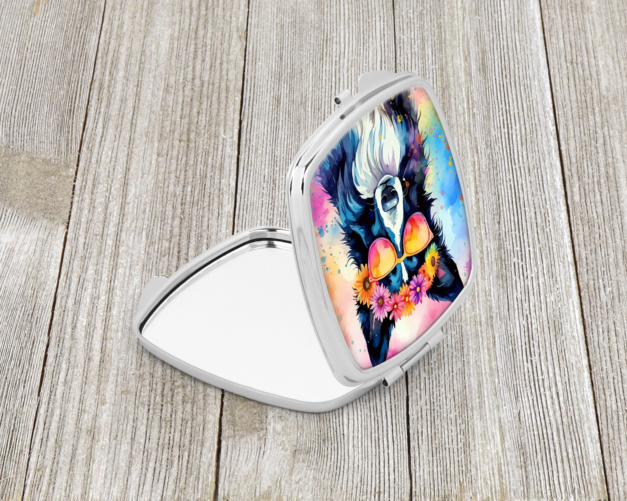 Buy this Border Collie Hippie Dawg Compact Mirror