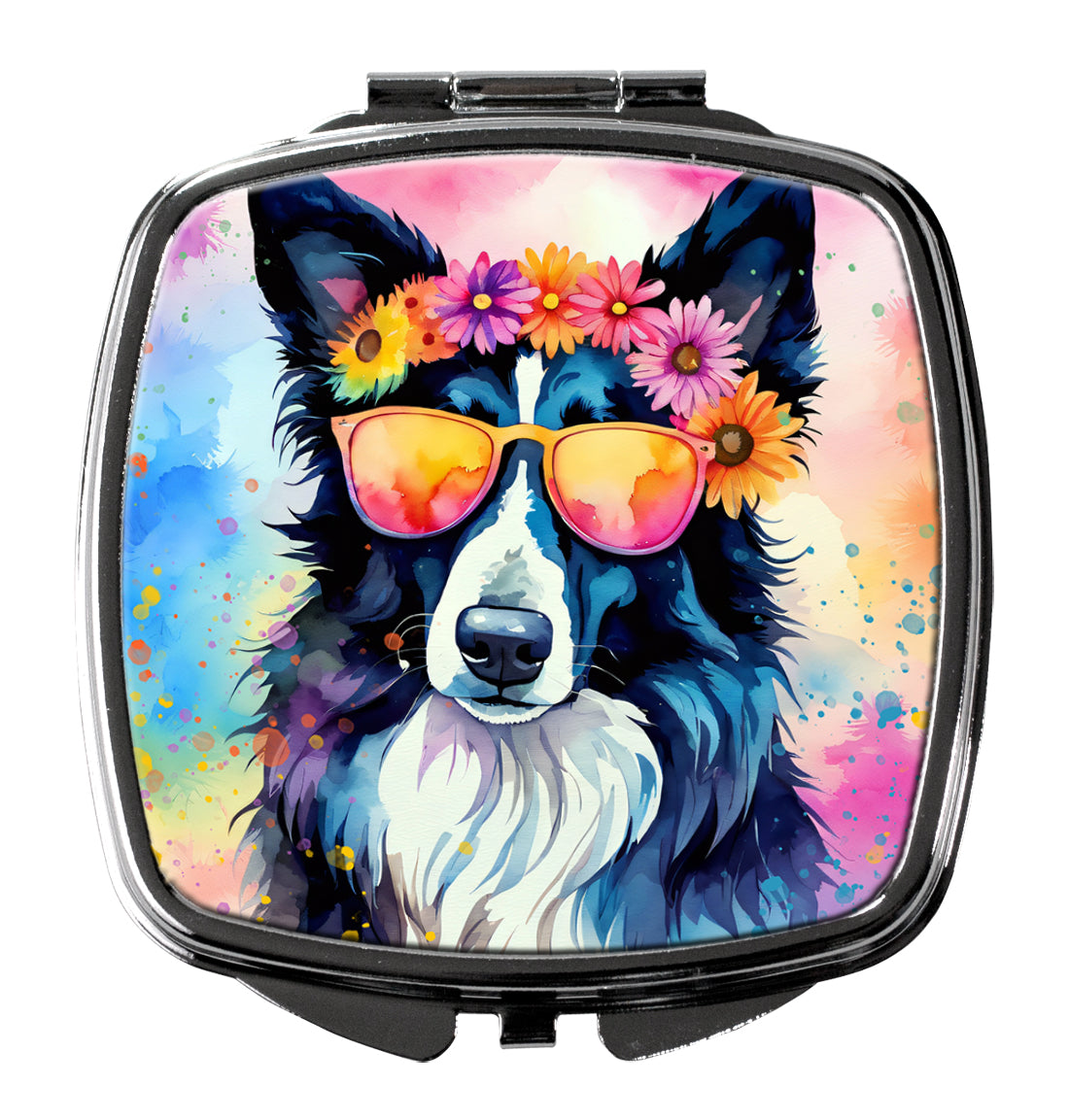 Buy this Border Collie Hippie Dawg Compact Mirror