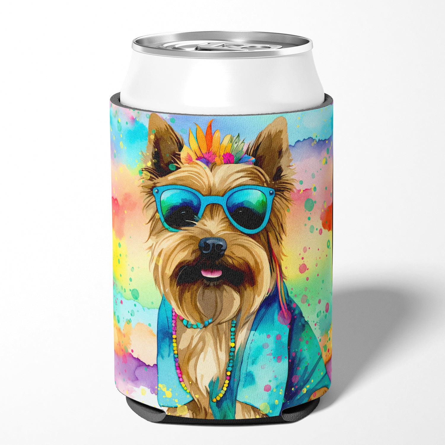Cairn Terrier Hippie Dawg Can or Bottle Hugger