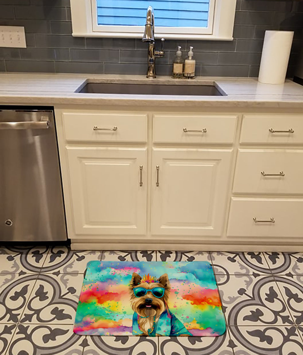 Cairn Terrier Hippie Dawg Memory Foam Kitchen Mat