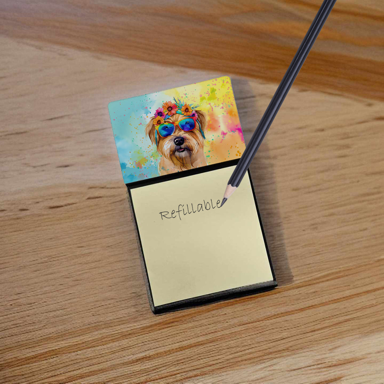 Cairn Terrier Hippie Dawg Sticky Note Holder