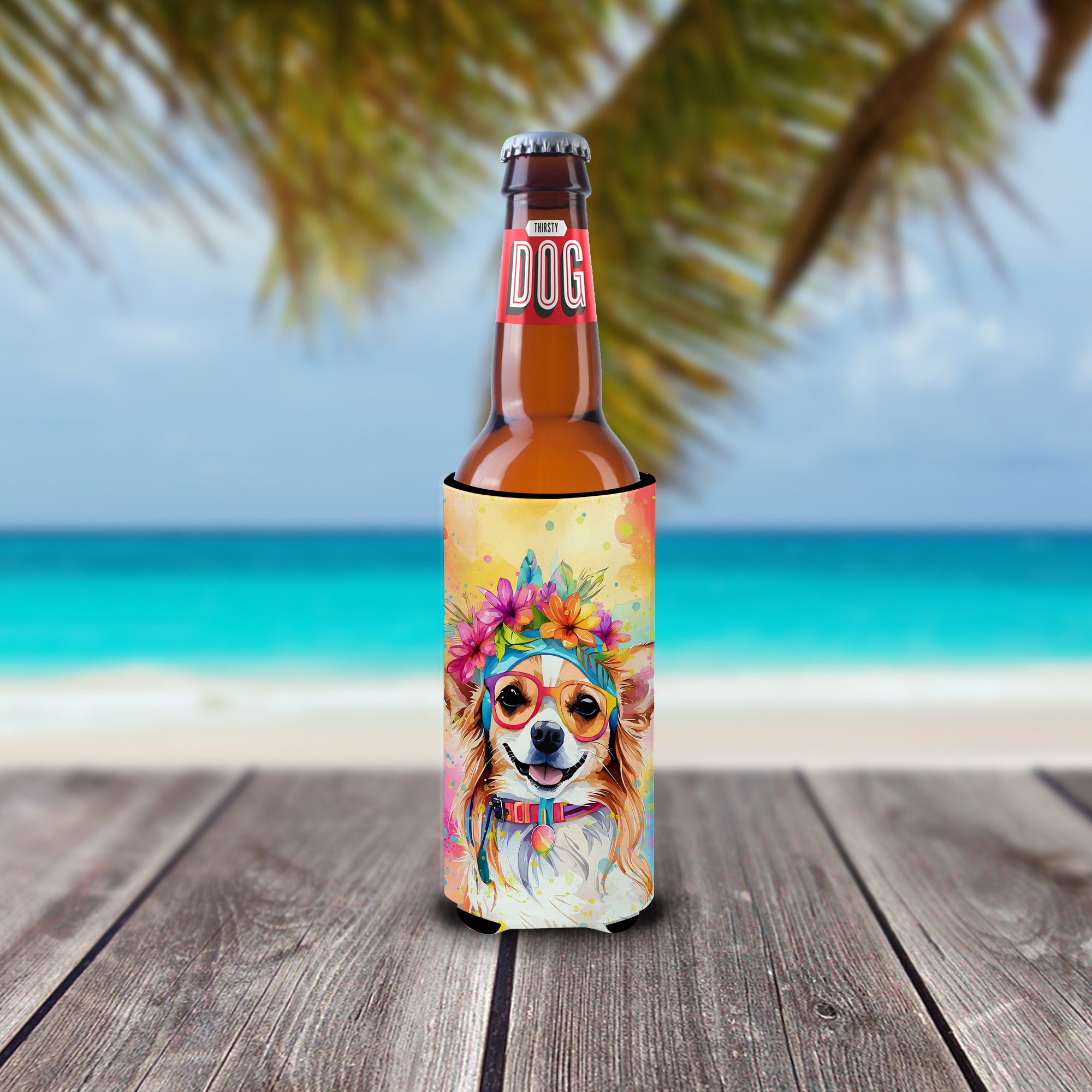 Buy this Chihuahua Hippie Dawg Hugger for Ultra Slim Cans