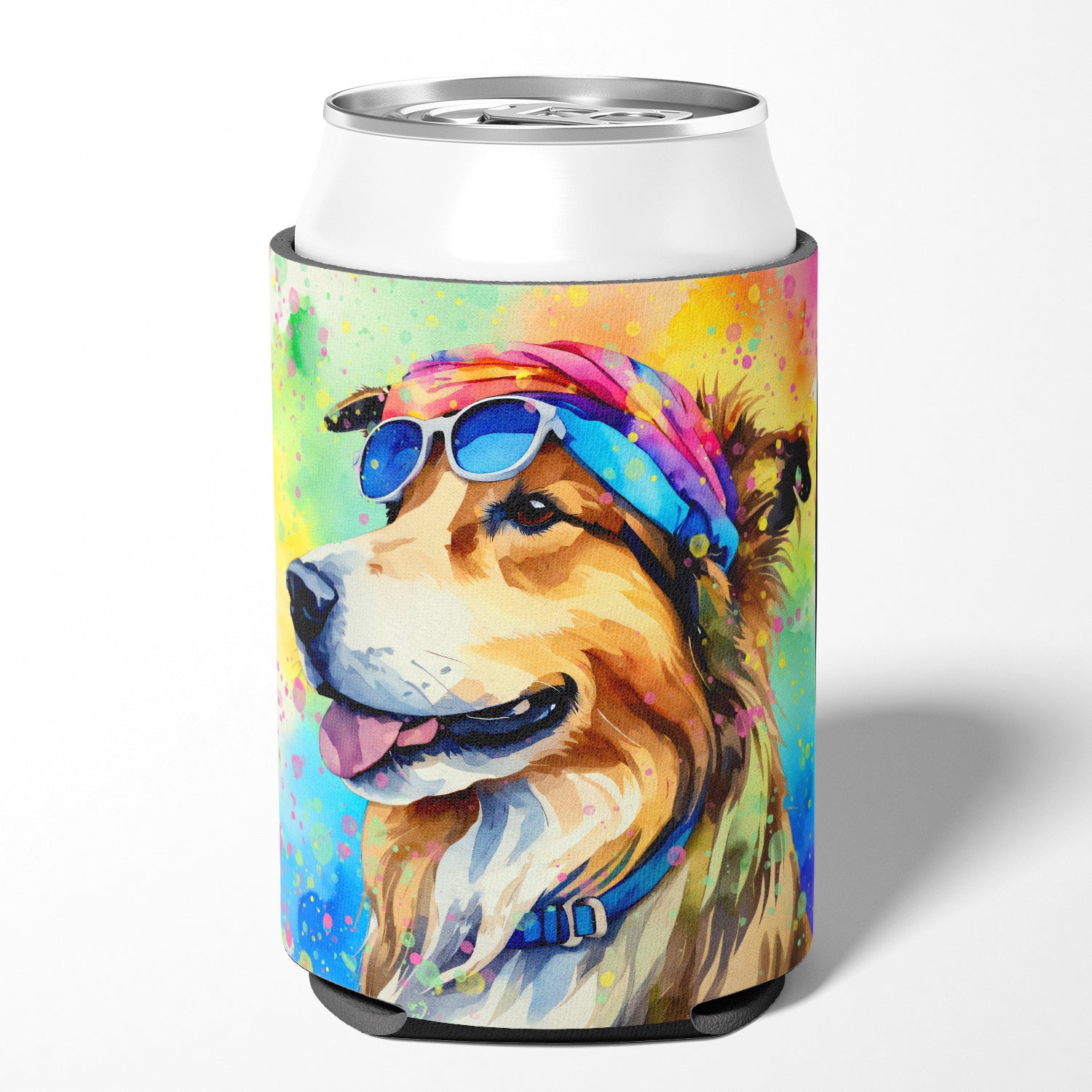 Collie Hippie Dawg Can or Bottle Hugger