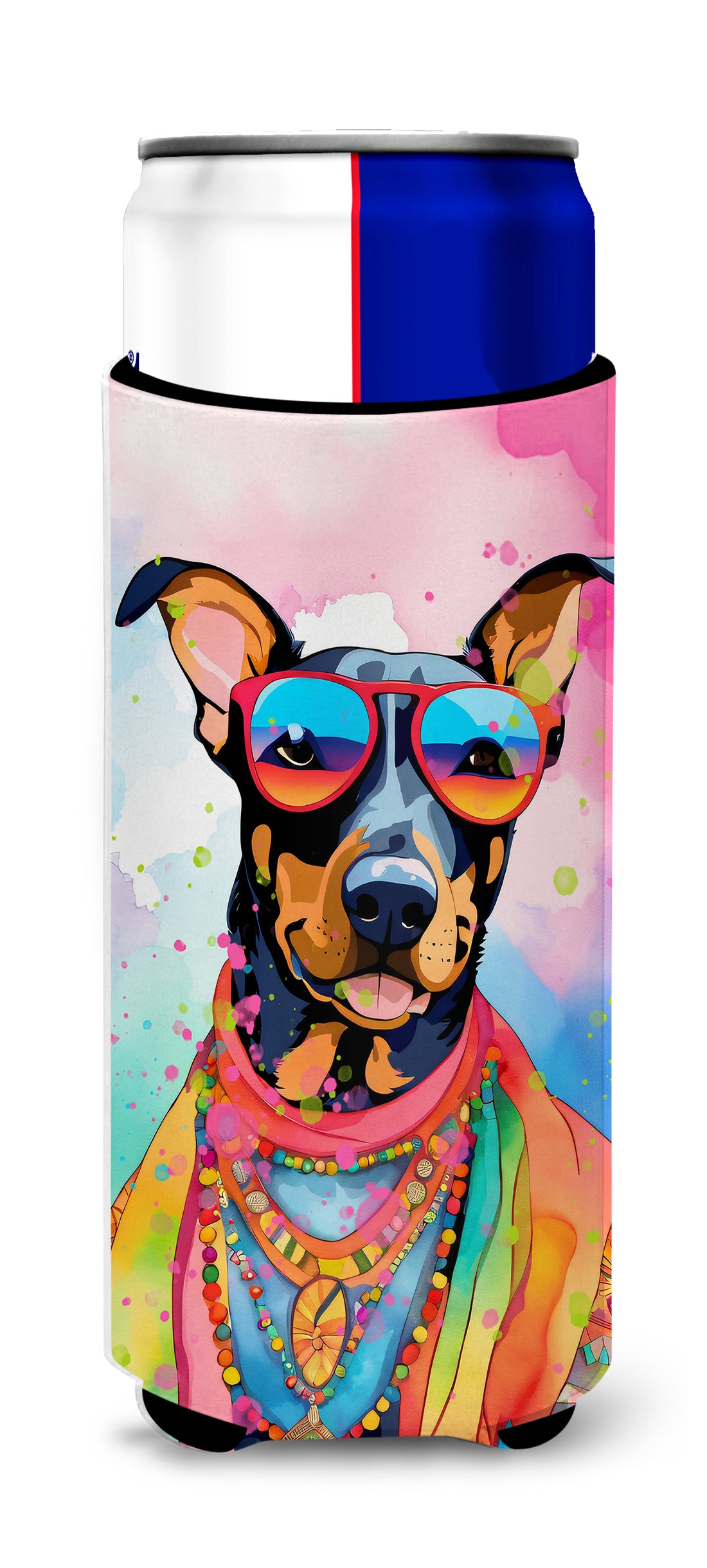 Buy this Doberman Pinscher Hippie Dawg Hugger for Ultra Slim Cans