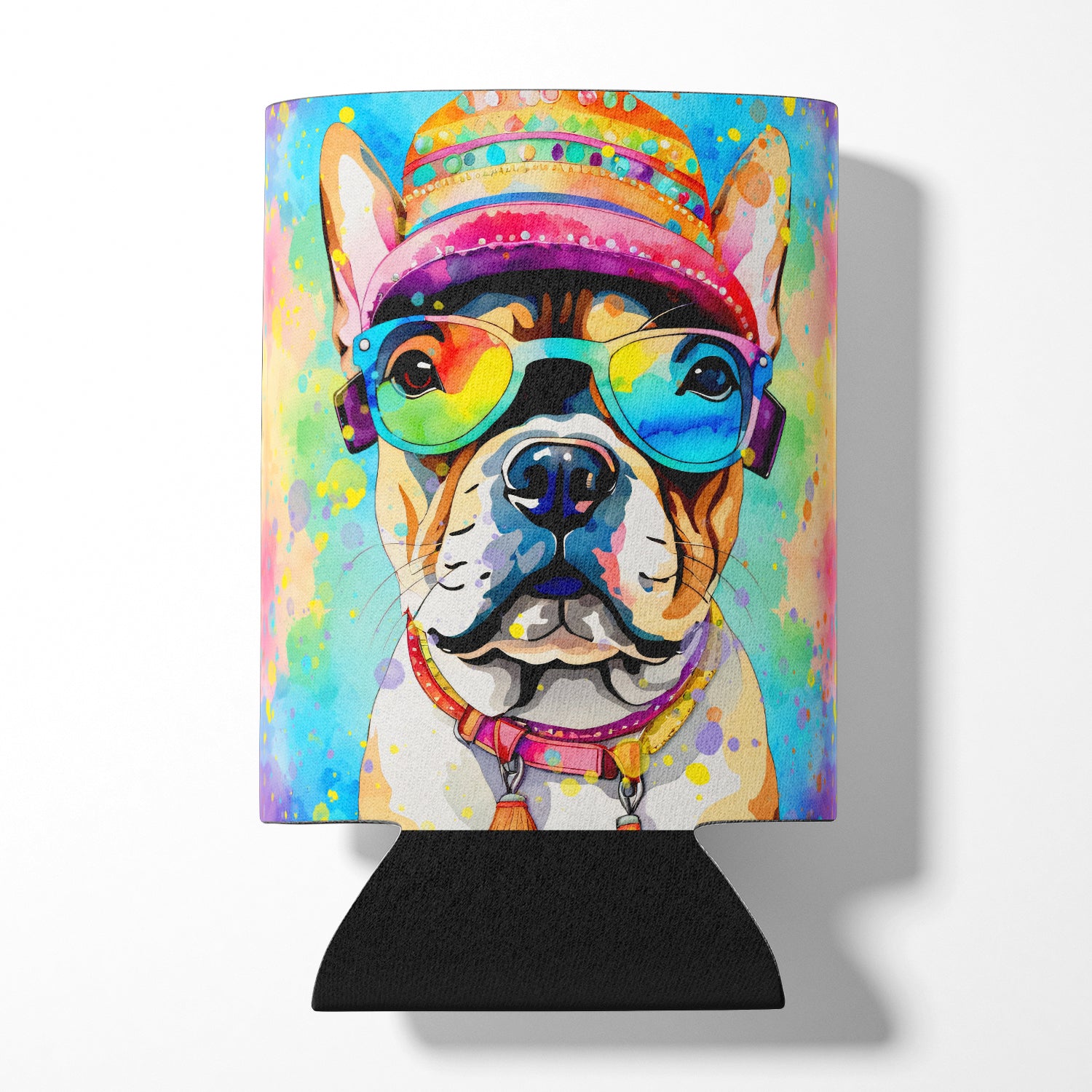 Buy this French Bulldog Hippie Dawg Can or Bottle Hugger