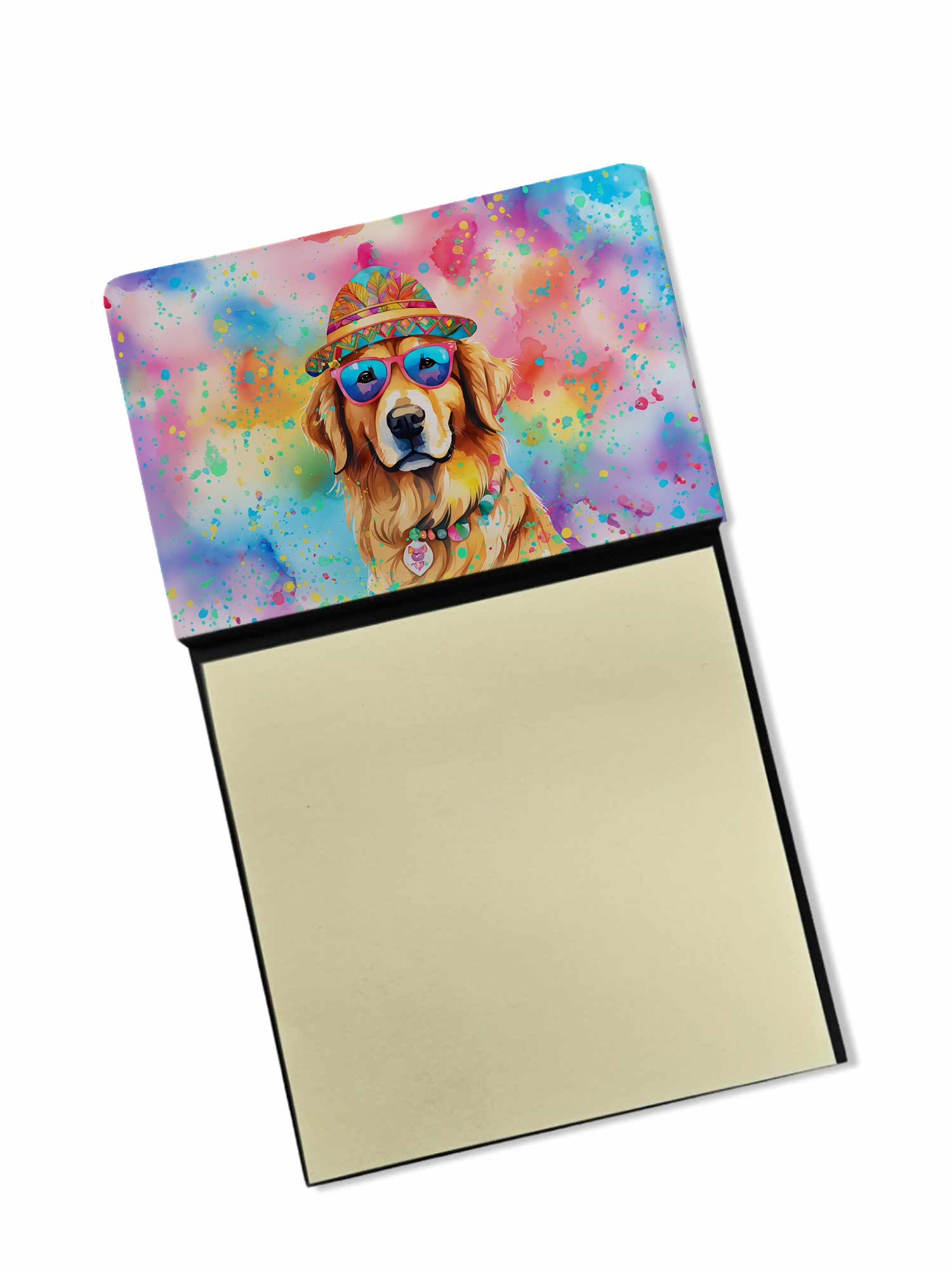 Buy this Golden Retriever Hippie Dawg Sticky Note Holder