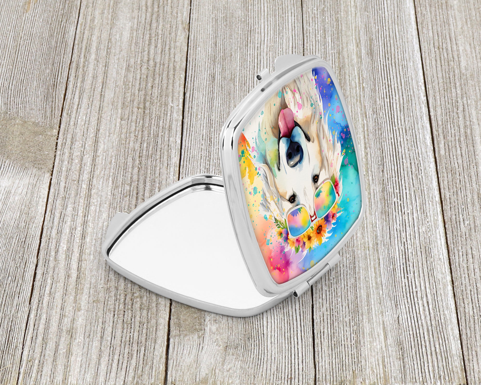 Buy this Great Pyrenees Hippie Dawg Compact Mirror