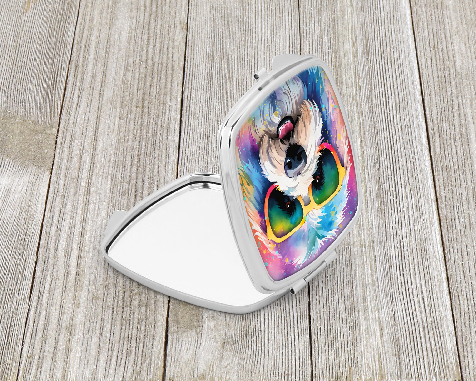 Buy this Old English Sheepdog Hippie Dawg Compact Mirror