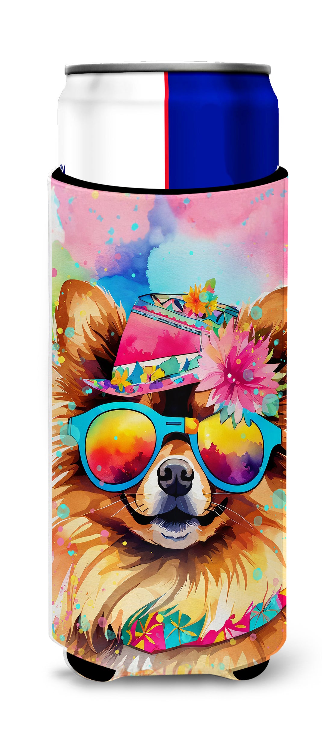 Buy this Pomeranian Hippie Dawg Hugger for Ultra Slim Cans