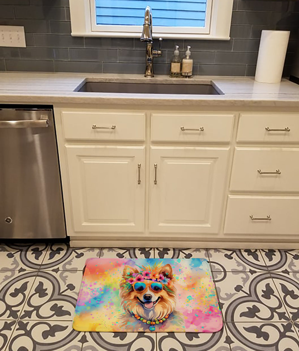 Pomeranian Hippie Dawg Memory Foam Kitchen Mat