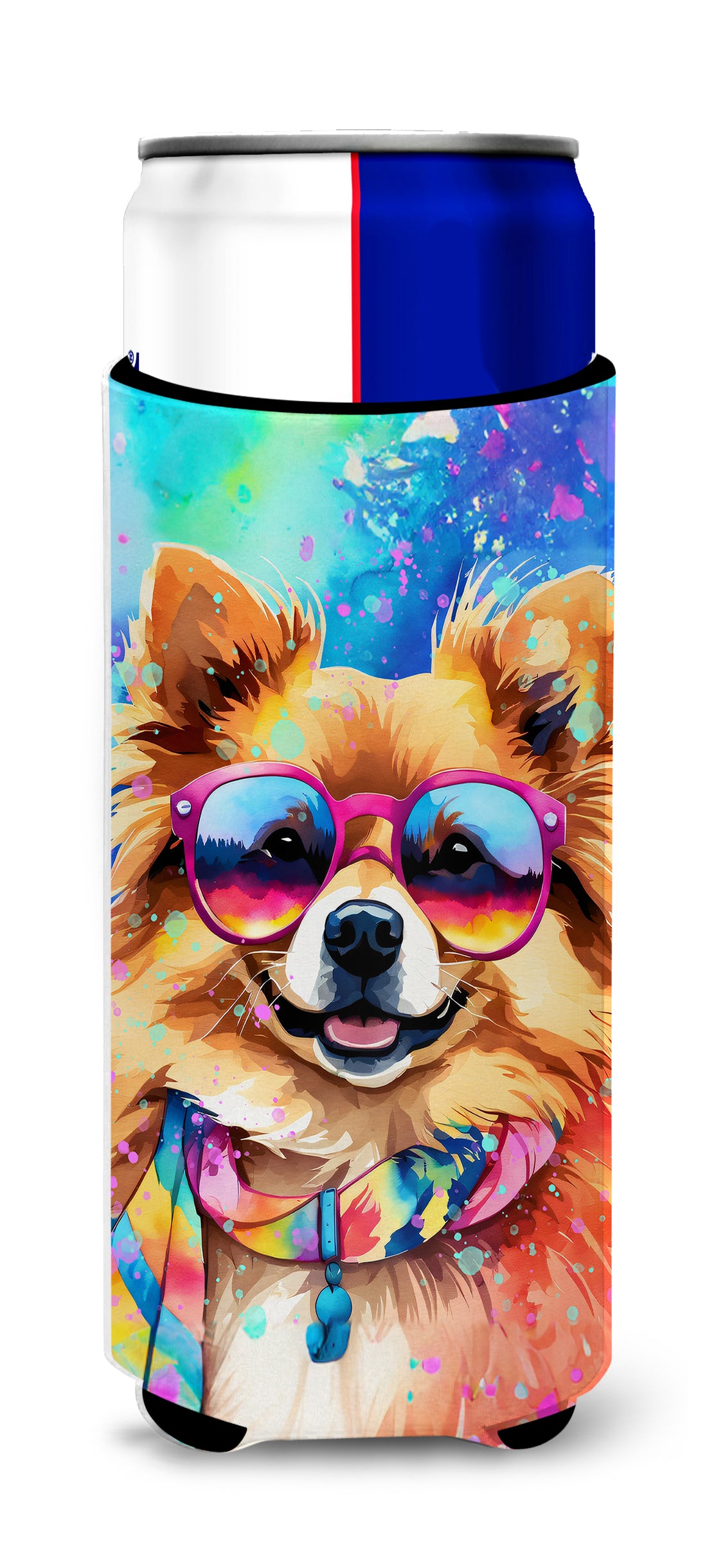 Buy this Pomeranian Hippie Dawg Hugger for Ultra Slim Cans