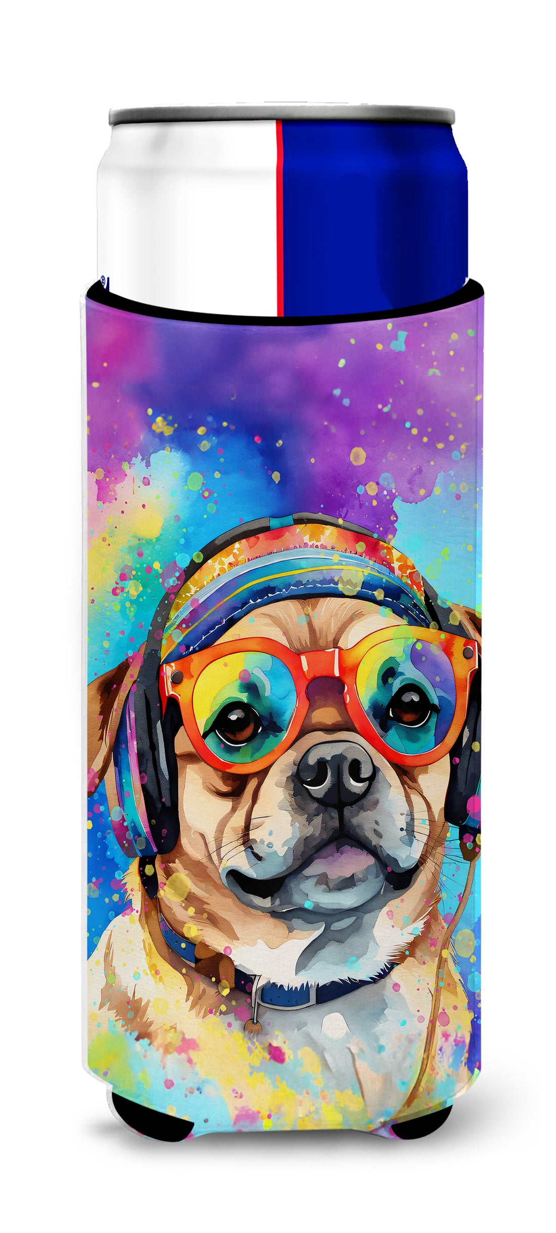 Buy this Pug Hippie Dawg Hugger for Ultra Slim Cans