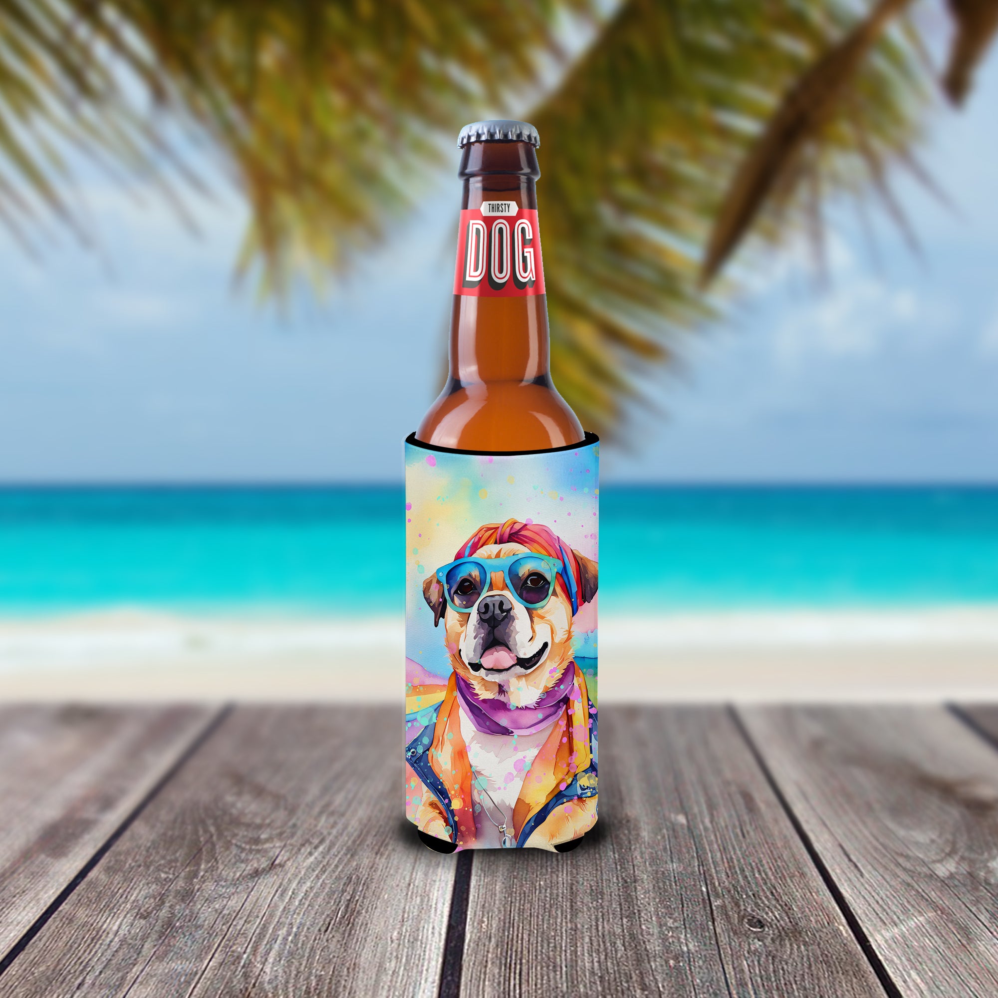 Buy this Pug Hippie Dawg Hugger for Ultra Slim Cans
