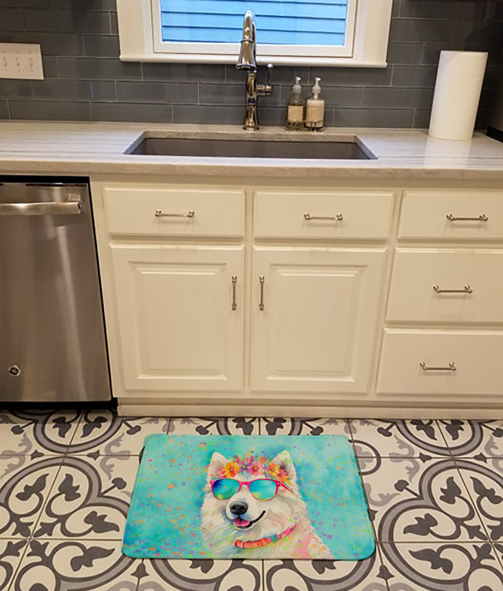 Samoyed Hippie Dawg Memory Foam Kitchen Mat