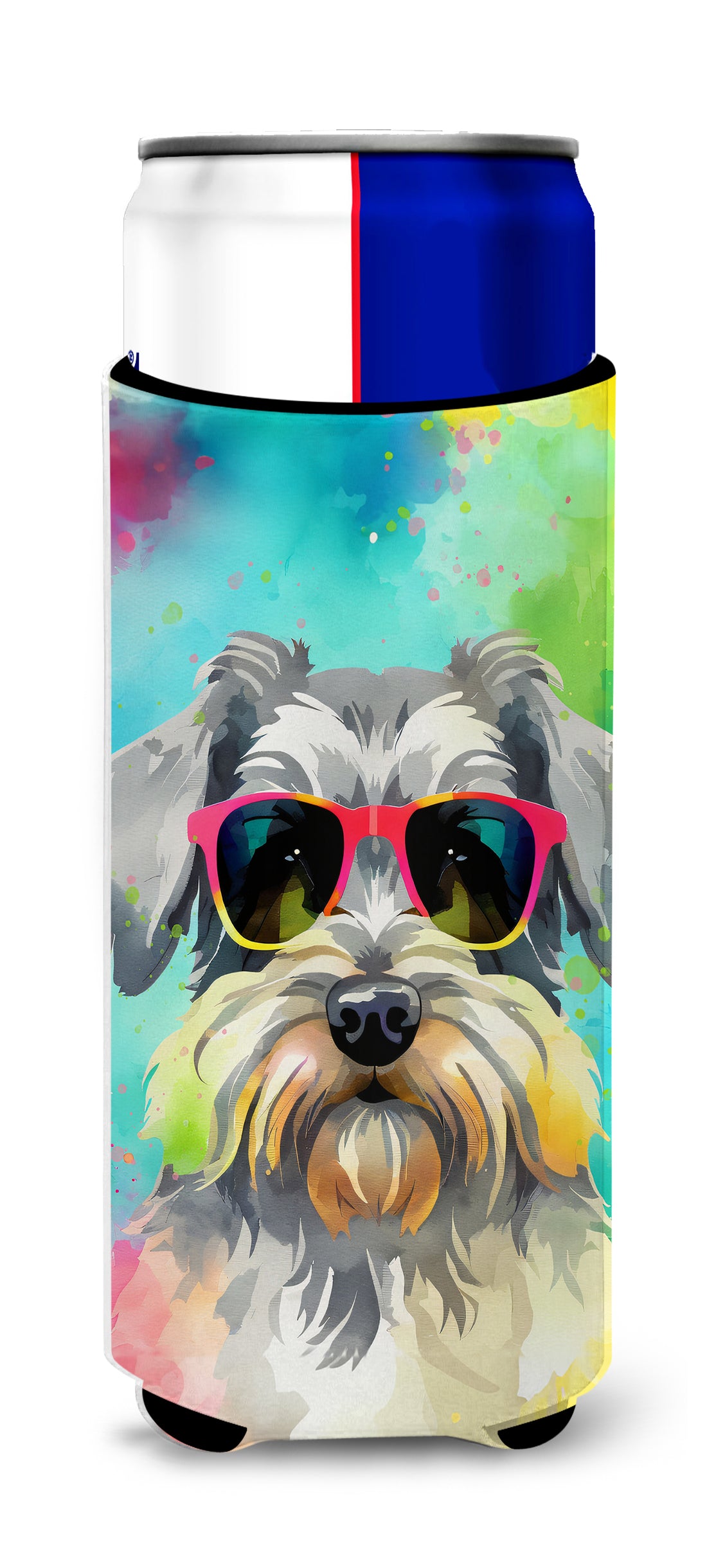 Buy this Schnauzer Hippie Dawg Hugger for Ultra Slim Cans