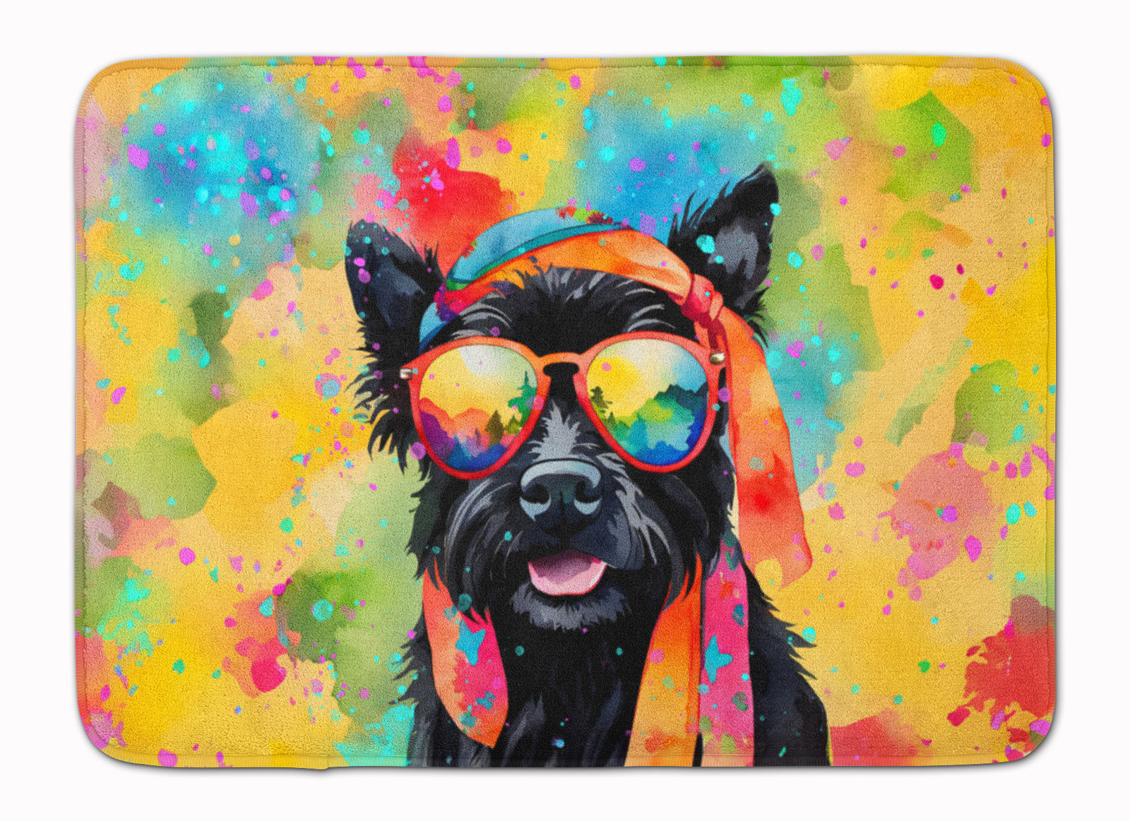 Buy this Scottish Terrier Hippie Dawg Memory Foam Kitchen Mat