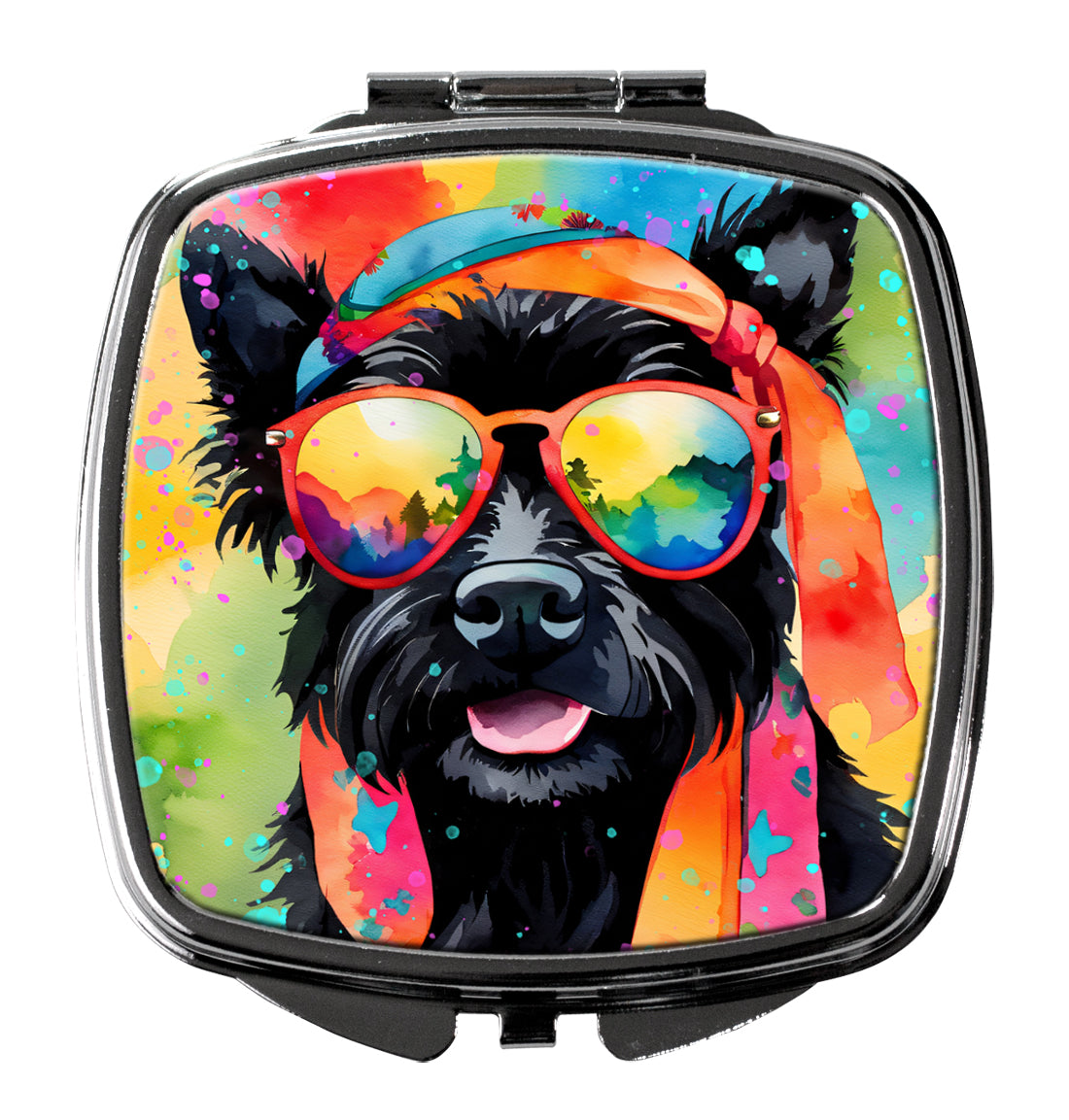 Buy this Scottish Terrier Hippie Dawg Compact Mirror