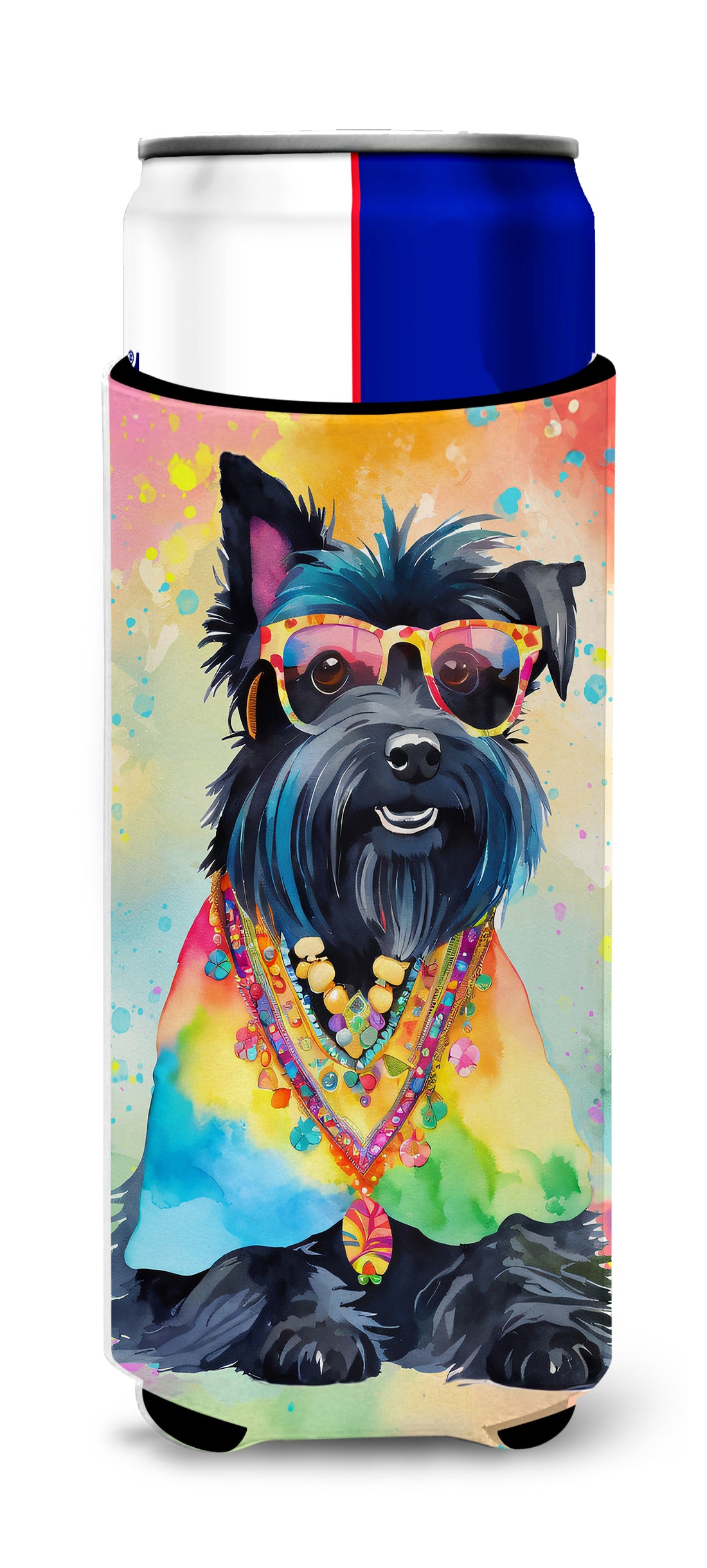 Buy this Scottish Terrier Hippie Dawg Hugger for Ultra Slim Cans