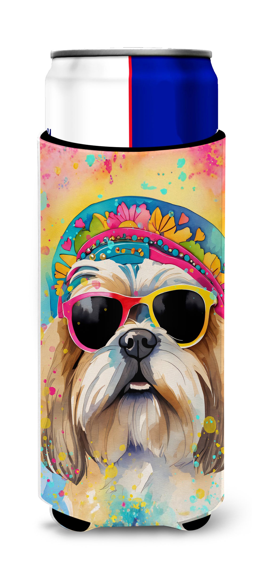 Buy this Shih Tzu Hippie Dawg Hugger for Ultra Slim Cans