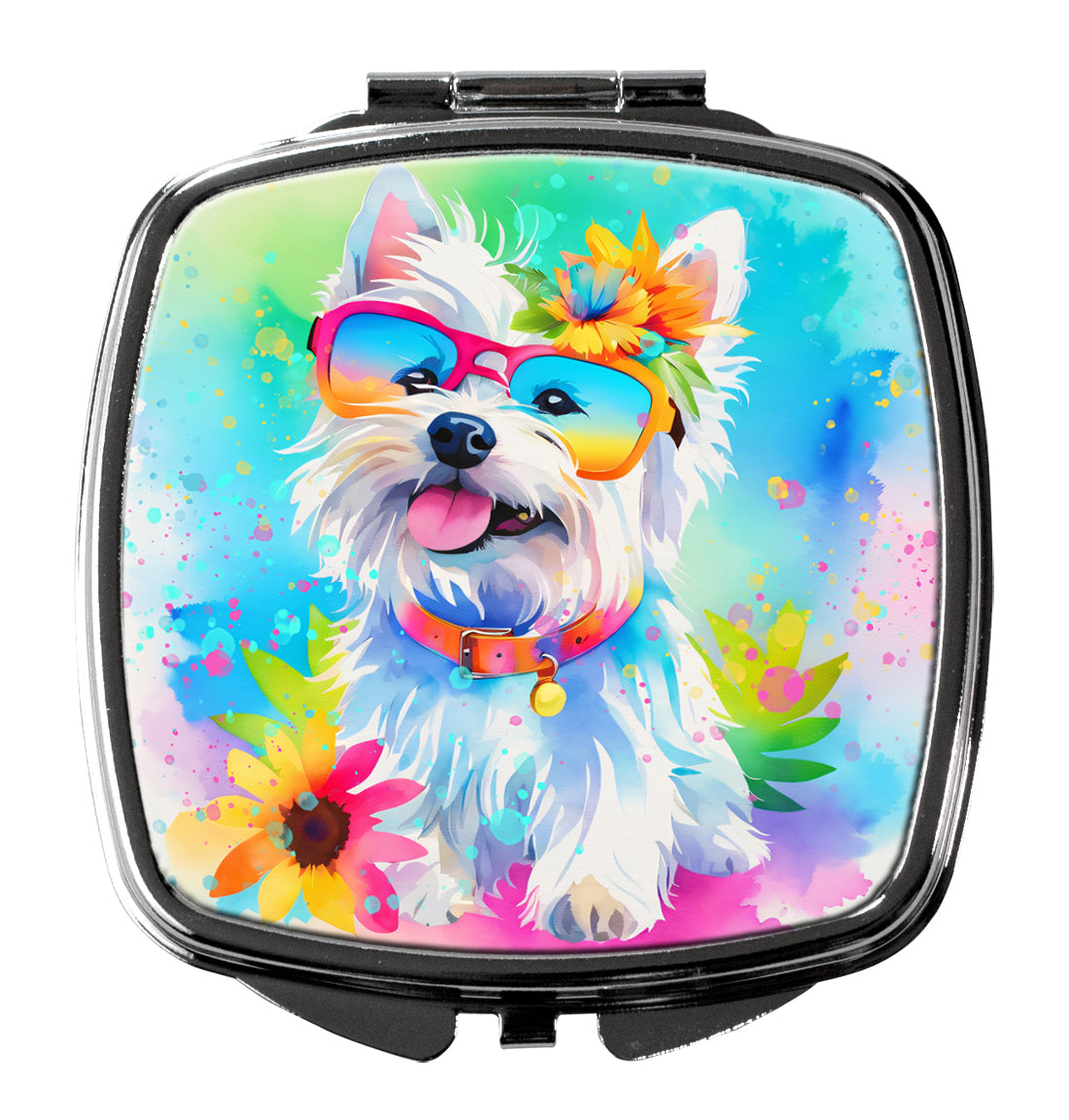 Buy this Westie Hippie Dawg Compact Mirror