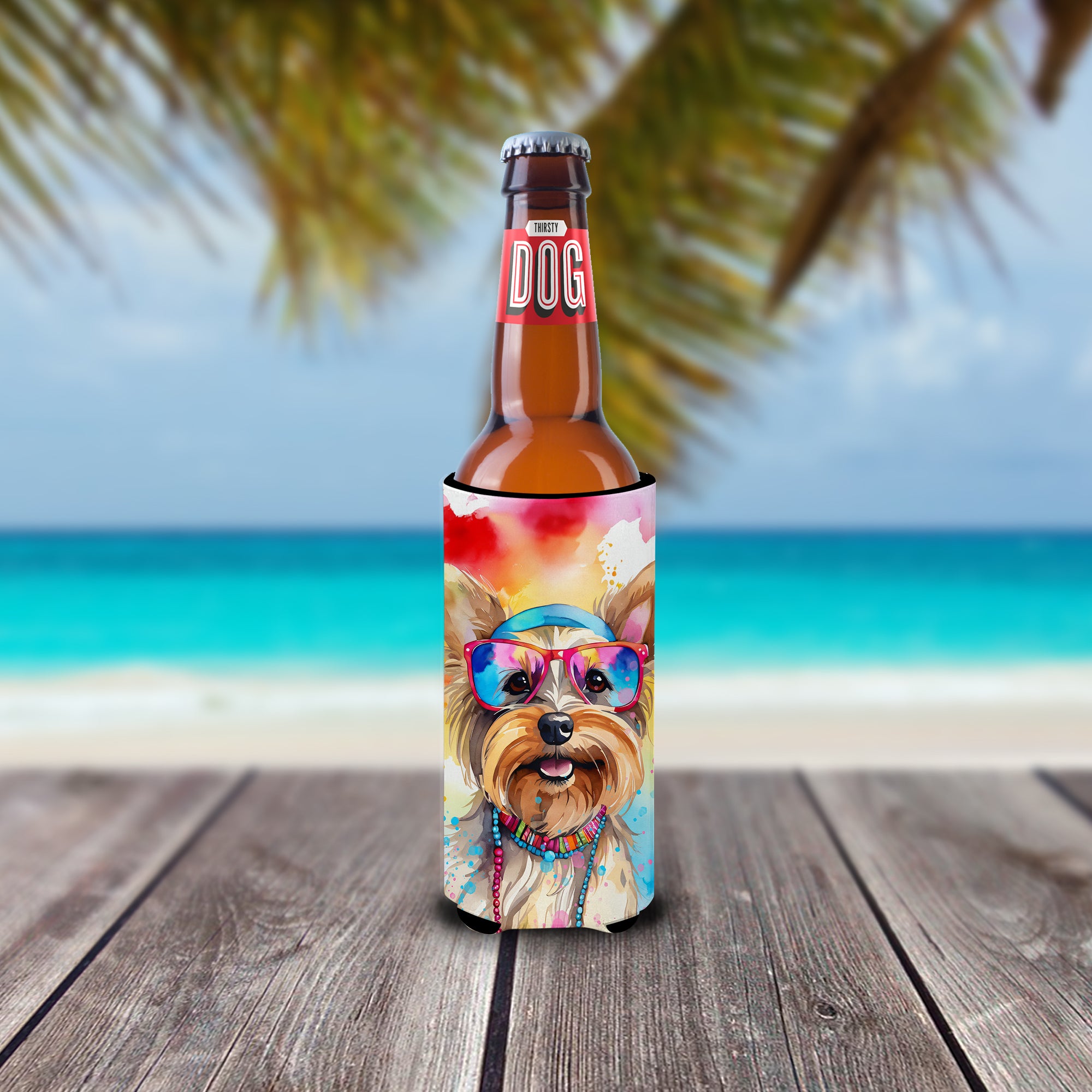 Buy this Yorkshire Terrier Hippie Dawg Hugger for Ultra Slim Cans