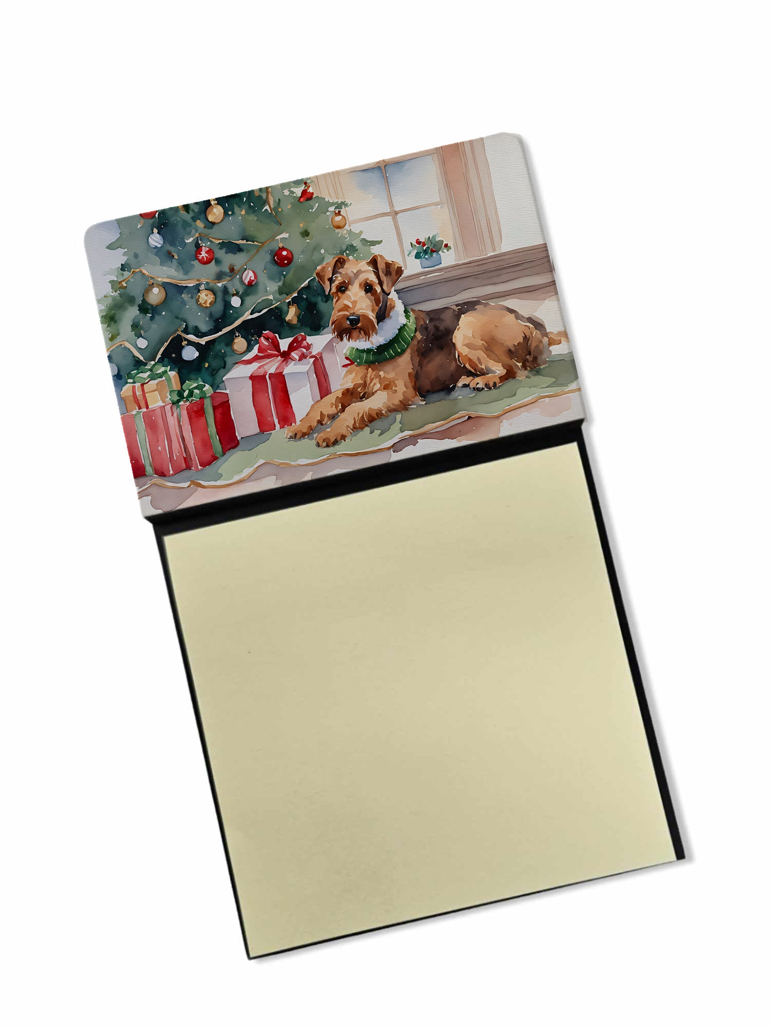 Buy this Airedale Terrier Cozy Christmas Sticky Note Holder