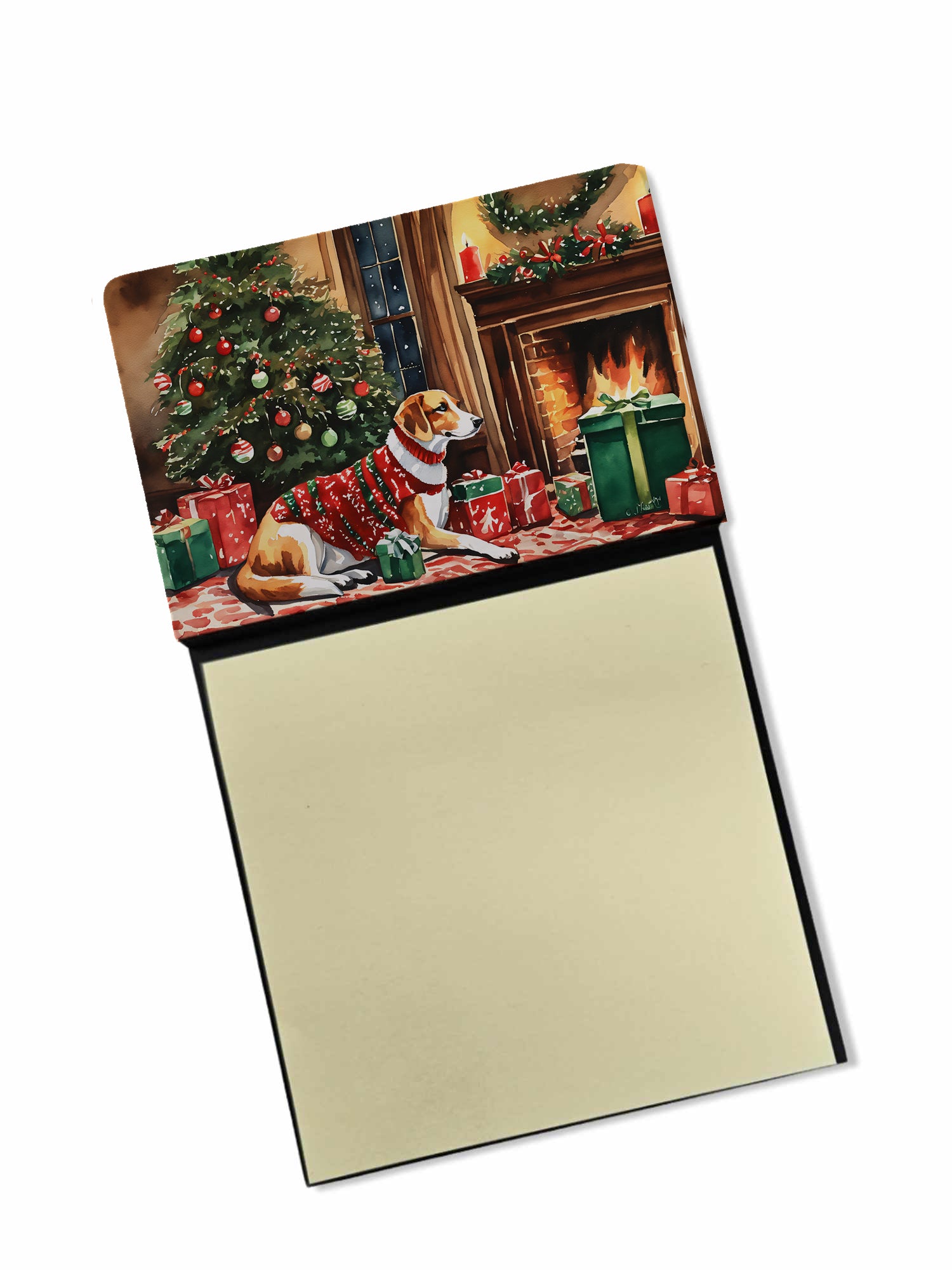 Buy this American Foxhound Cozy Christmas Sticky Note Holder