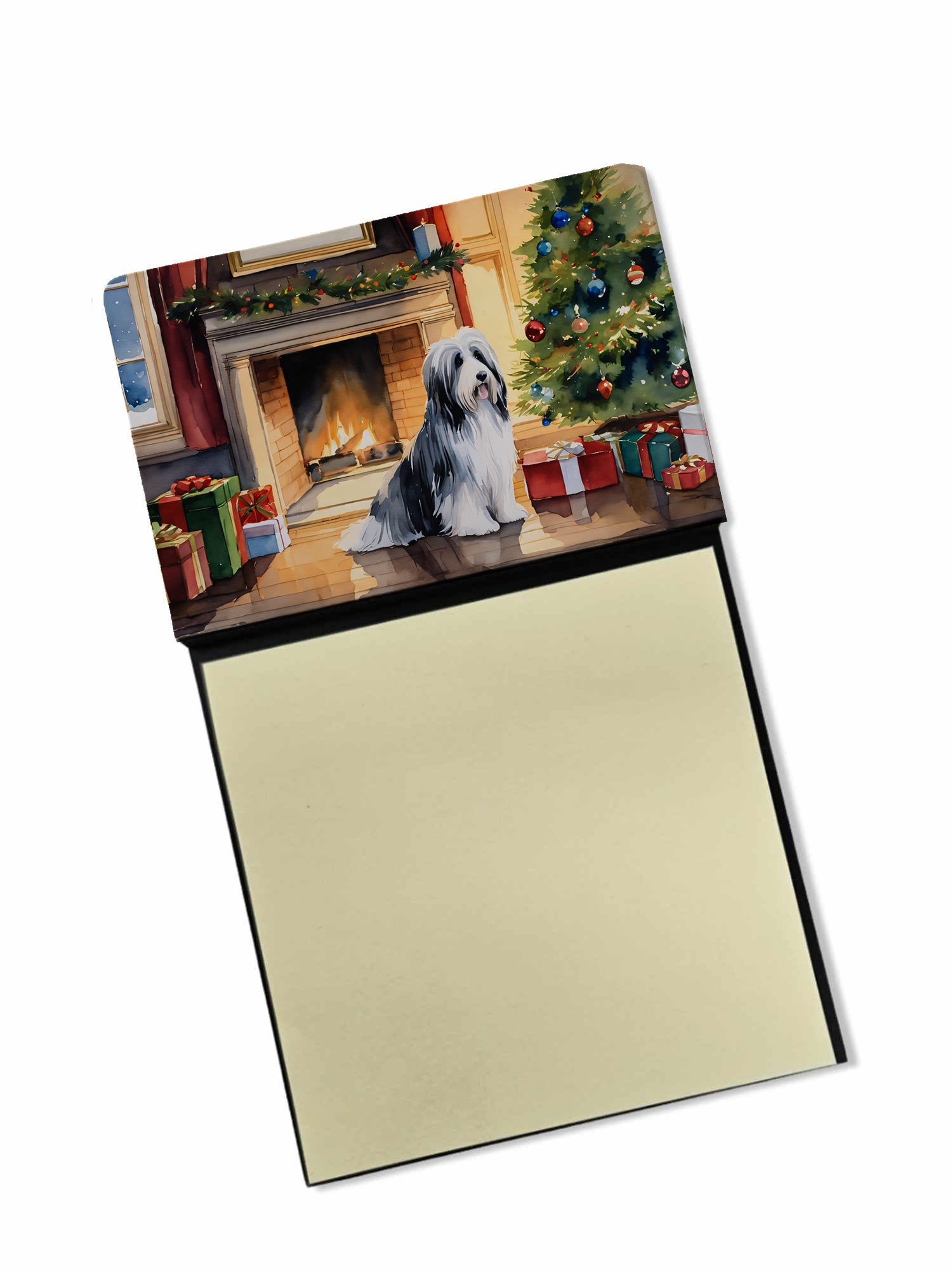 Buy this Bearded Collie Cozy Christmas Sticky Note Holder