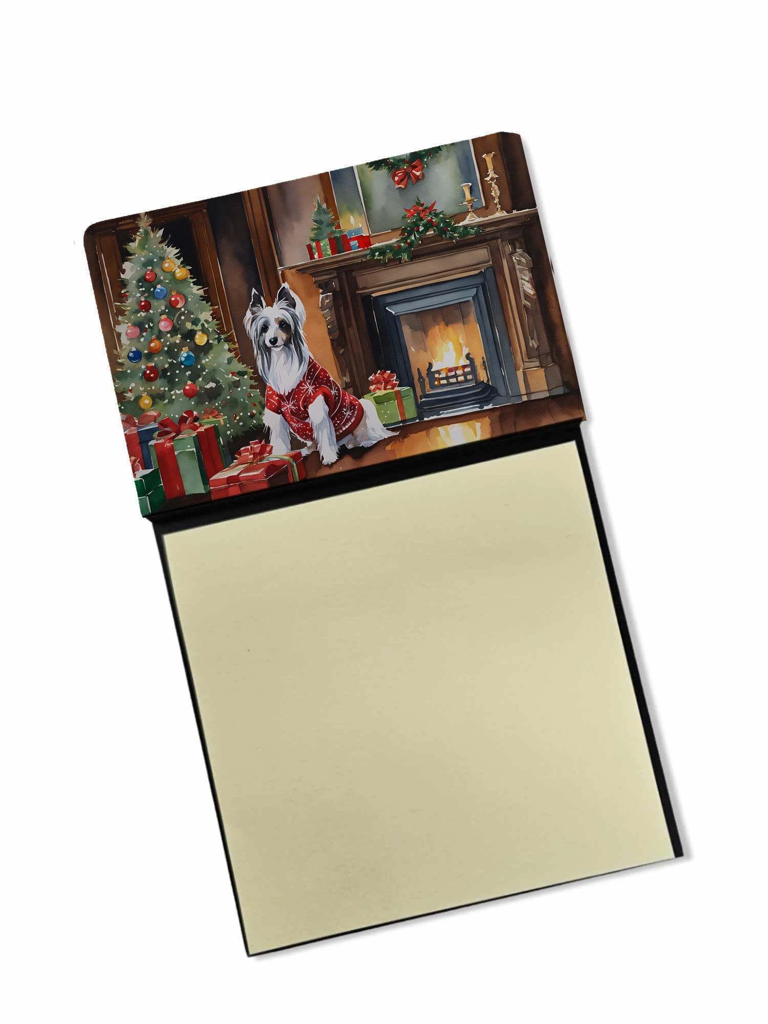 Buy this Chinese Crested Cozy Christmas Sticky Note Holder