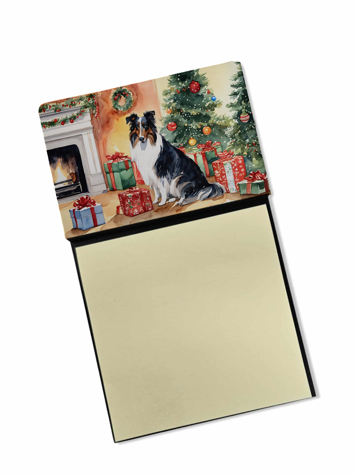 Buy this Collie Cozy Christmas Sticky Note Holder