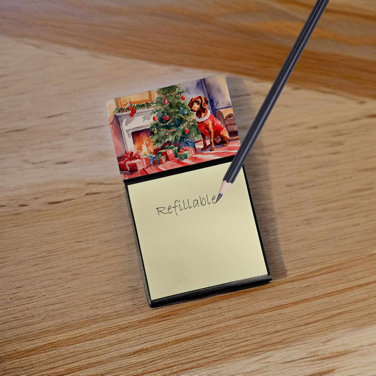 Buy this Dachshund Cozy Christmas Sticky Note Holder