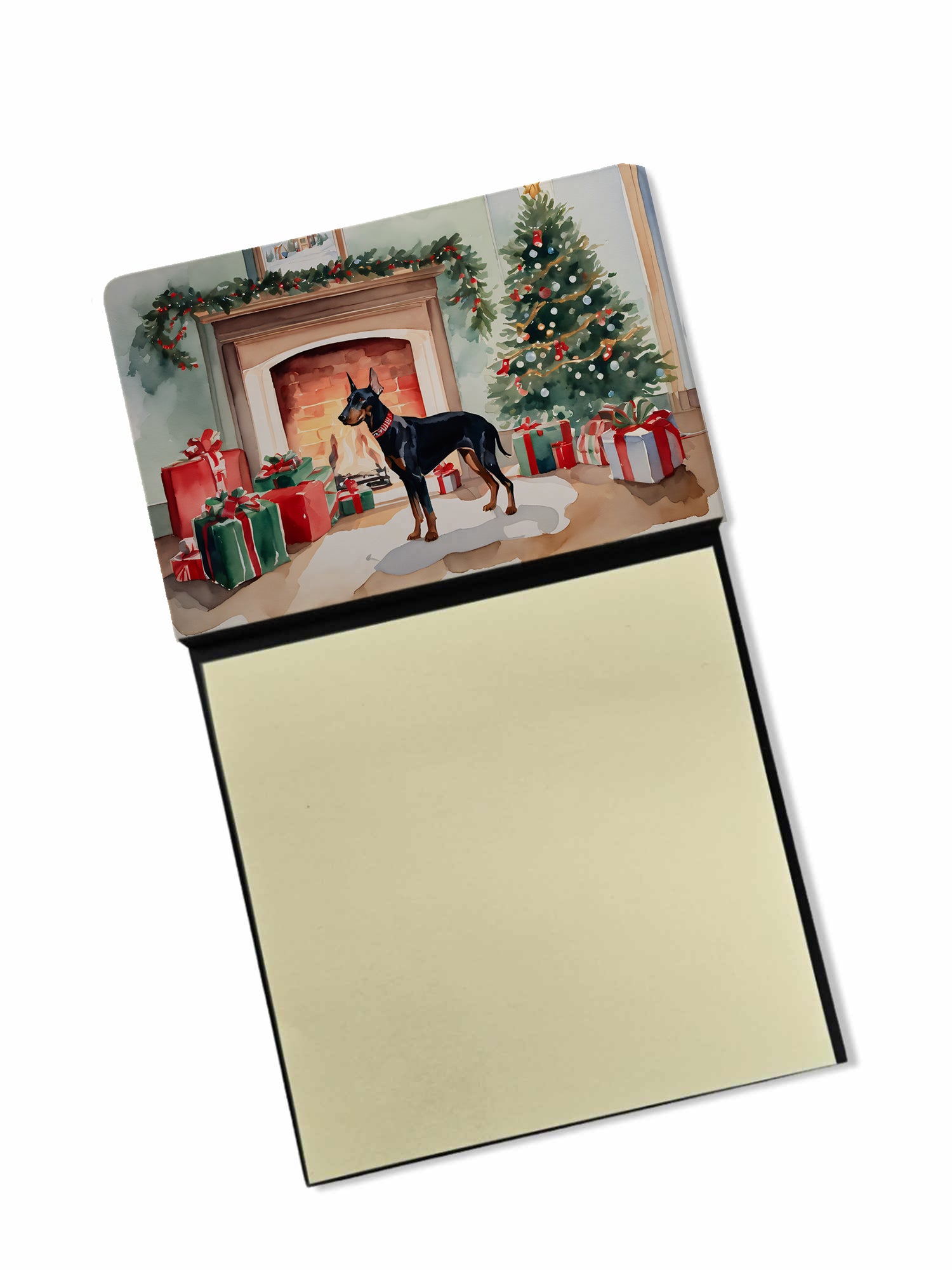 Buy this Doberman Pinscher Cozy Christmas Sticky Note Holder